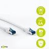 Goobay 2m RJ45 pataisinis kabelis CAT 6A S/FTP (PiMF), 500 MHz, su CAT 7 neapdorotu kabeliu, baltas LSZH be halogenų, varinis
