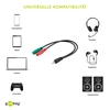 Goobay Kabelis 4 pin 3,5 mm stereo plug>2x3,5 m