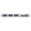 Goobay USB-C kelių prievadų adapteris prie 3x USB-A, kortelių skaitytuvas | 62097