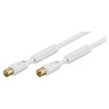 Goobay antenos kabelis 2,5 m, baltas, su feritu (80 dB), 2x ekranuotas
