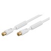 Goobay antenos kabelis 5,0 m, baltas, su feritu (80 dB), 2x ekranuotas