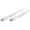Goobay antenos kabelis 10,0 m, baltas, su feritu (80 dB), 2x ekranuotas