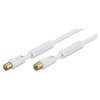 Goobay antenos kabelis 5,0 m, baltas, su feritu (80 dB), 2x ekranuotas