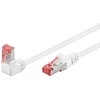 Goobay CAT 6 pataisinis kabelis 1x 90° kampu, S/FTP (PiMF), baltas, 2m