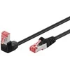 Goobay CAT 6 pataisinis kabelis 1x 90° kampu, S/FTP (PiMF), juodas, 3m