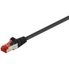 Goobay CAT 6 Jungiamasis laidas, S/FTP (PiMF), juoda - Kabelio ilgis 0,15 m