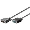 Goobay 50990 DVI-I/VGA Full HD laidas, nikeliuotas, 2 m, juodas