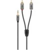 Kabelis audio Jack - 2x RCA Goobay Plus TEXTIL 2m