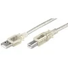 USB kabelis Goobay USB-A - USB-B 1.8 m Permatomas (JAB-758942)