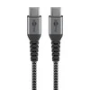 Goobay USB-C į USB-C su metalinėmis jungtimis, pilka, 0,5m