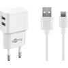 Įkroviklis Goobay Rinkinys, skirtas įkrauti dviem USB-C 2.4 A