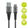 Goobay USB-C į USB-A su metalinėmis jungtimis, pilka, 0,5m