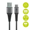 Goobay | USB-C į USB-A tekstilinis kabelis su metaliniais kištukais | 49296 | USB-C į USB-A