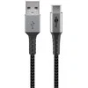 Goobay USB-C į USB-A su metalinėmis jungtimis, pilka, 0,5m