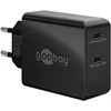 Įkroviklis jungiama į tinklą 2x USB-C 36W PD Goobay Juoda