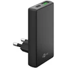 Goobay įkroviklis dvigubas USB-C PD GaN greitas įkroviklis 90 plokščias (65W) juodas