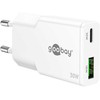 Goobay Dvigubas USB-C™ PD GaN plonas greitasis įkroviklis (30 W)
