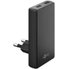 Įkroviklis Goobay dvigubas USB-C PD GaN 90 plokščias greitas įkroviklis (45 W), juodas