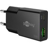 Goobay Dvigubas USB-C™ PD GaN plonas greitasis įkroviklis (30 W)