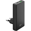 Įkroviklis Goobay Dvigubas greitas USB-C™ PD GaN 90° plokščias įkroviklis (45 W) Juodas