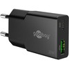 Goobay Dvigubas USB-C™ PD GaN plonas greitasis įkroviklis (20 W)