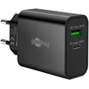 Goobay Dvigubas USB-C™ PD GaN greitasis įkroviklis (30 W), juodas – juodos spalvos versija