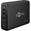 Goobay USB-C™ PD GaN Multiport-Schnellladegerät (240 W) juodas