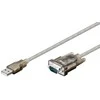 Wentronic Goobay USB nuoseklusis RS232 keitiklis, skaidrus 1,5 m, USB 2.0 jungtis (A tipas) > D-SUB/RS-232 jungtis (9 kontaktų)