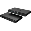 I-tec KVM dokas, HDMI, 2 prievadai, maitinimo šaltiniai, 2 x 100 W, garsas - Doko stotelė KVM 2 kompiuteriams