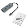 I-tec Metal C31HUBMETAL403 sąsajos šakotuvas USB 3.2 Gen 1 (3.1 Gen 1) Type-C 5000 Mbit/ai Pilka
