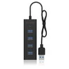 ICYBOX IB-HUB1409-U3 Icy Box 4x Port USB 3.0 Hub, Juodas