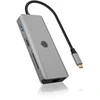 Icy Box Doko stotelė IB-DK4012-CPD 9w1, 2x HDMI, 4K60Hz, 3xUSB, 100W PD,LAN, Skaitytuvas kart