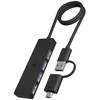 HUB USB Icy Box šakotuvas IB-HUB1424-C3 4 prievadų USB tipo A, atnaujinkite Typ-C/A