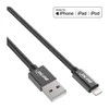 InLine Lightning USB kabelis, juodas/aliuminis, 2m MFi sertifikuotas