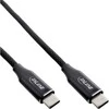 InLine® Magnetic USB-C cable, USB-C male/male, 100W, juodas, 1.5m