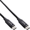 InLine® Magnetic USB-C cable, USB-C male/male, 100W, juodas, 1.5m