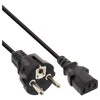 InLine maitinimo laidas, apsauginis kontaktas tiesiai į IEC jungtį C13, 3m, juodas