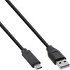 USB kabelis InLine USB-A - USB-C 3 m Juodas (35733)