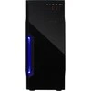 Chassis INTER-TECH B-42 Juodas Midi Tower, ATX, 2xUSB2.0, Mėlyna LED strip, PSU optional