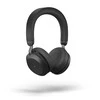 JABRA Evolve2 75 Ausinės on-ear Bluetooth belaidės aktyvus triukšmo slopinimas USB-A noise isolating juodas su charging stand MS Te