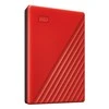 Išorinis kietasis diskas HDD Western Digital My Passport (2TB, USB 3.2), raudonas