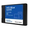 WD Mėlyna SA510 SSD 500GB SATA III 6Gb/s korpuse, 2.5" 7mm vidinėje dalyje, vienoje pakuotėje, maitinamas „SANDISK“