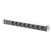 Assmann Electronic DIGITUS 48.3cm 19inch Outlet stripe aliuminio 8x Schuko 10A 4000W 1x C14 Plug incl. metalinis tvirtinimo komplektas
