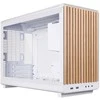 Lian Li DAN kompiuterio korpusass A3-mATX Wood Edition PC-kompiuterio korpusas, Tempered Glass, Micro-ATX – Buche, baltos spalvos