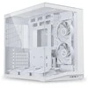 Lian Li O11 Dynamic Mini V2 Flow PC-kompiuterio korpusas, Mini-kompiuterio korpusas, ATX, Tempered Glass – inklusive 5x 120-mm-Lüfter, baltos spalvos