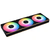Lian Li UNI FAN CL FLEX Wireless PWM ventiliatorius, ARGB - Reverse Blade, 120 mm, juodas, 3 vnt. komplektas su valdikliu