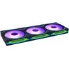 Lian Li UNI FAN SL-INF Wireless korpuso ventiliatorius, ARGB, PWM – 3er-Pack, su valdikliu Reverse-Blade, 120mm, juodos spalvos