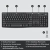 Tyli belaidė Klaviatūra su pele Logitech MK295, DE išdėstymas