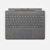 Microsoft Surface Pro 8/9/X 13" dėklas su klaviatūra ir rašikliu, vokiečių k. (QWERTZ) išdėstymas, platinos spalvos