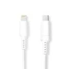 Nedis 1m USB-C Lightning laidas iPad, iPhone, iPod, baltas